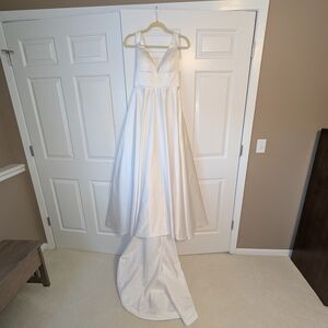 Elegant White Gown with Train